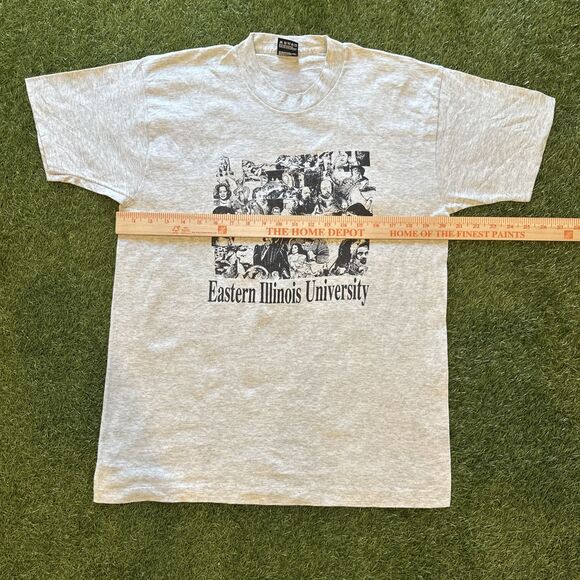 VTG 90’s Single Stitch Eastern Illinois University Gray T Shirt Mens Large USA - Picture 4 of 13